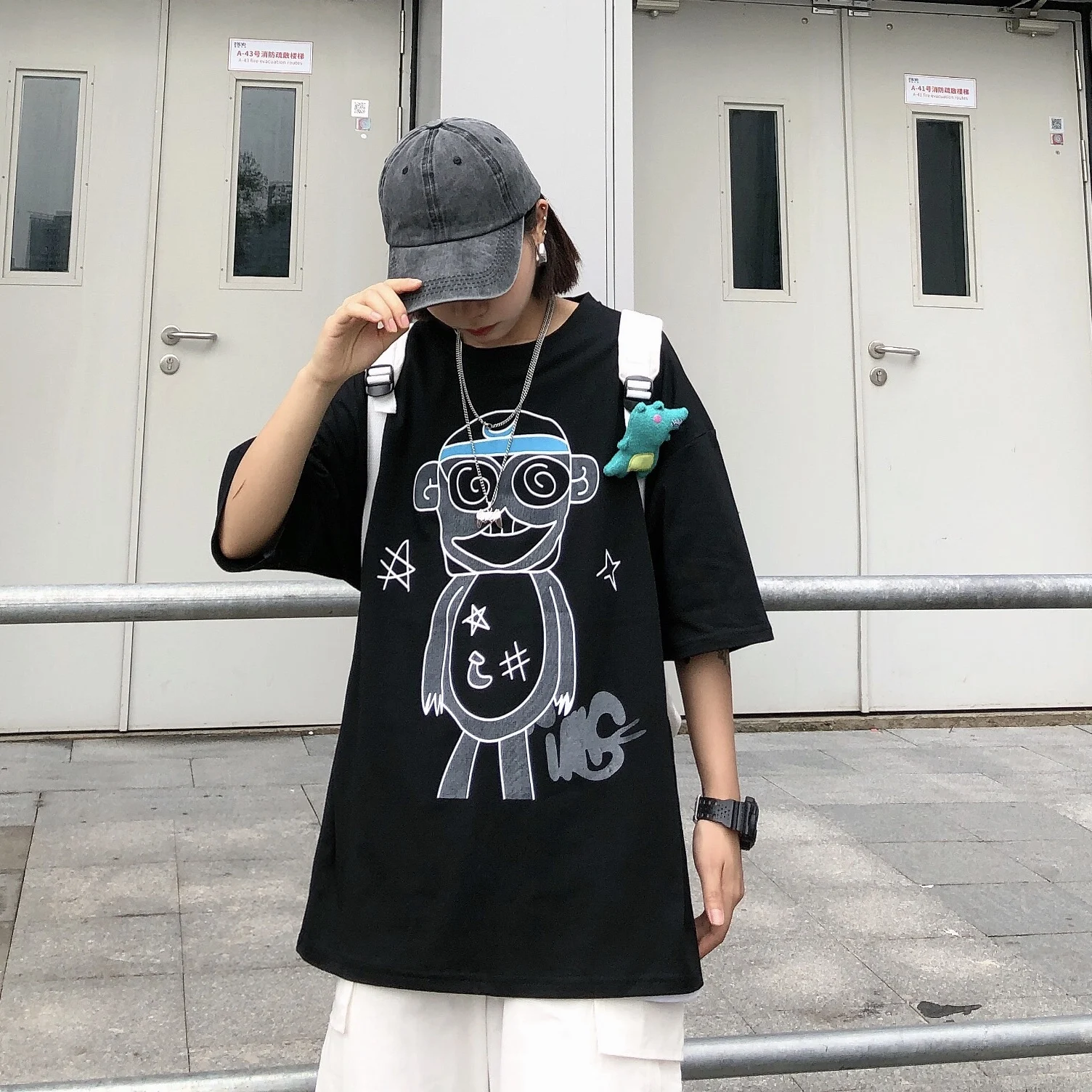 

2020 Summer New Dark Series Harajuku Style T-shirt Loose Tops Print Ins Cute Female Short Sleeve Sleeve Women Tops