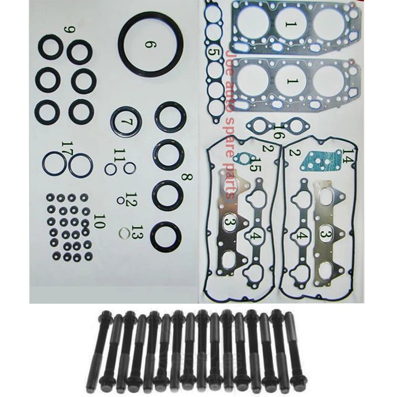 6a12 Engine Full Gasket Set Kit Cylinder Head Bolt Nuts Screw For Proton Perdana V6 Mitsubishi Galant V 2 0l Md971346 50161600 Full Set Gaskets Aliexpress