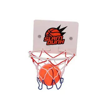 

Basketball Hoop Toy, Office Desktop Game Bathroom Toilet Slam Dunk Gadget with Pump and 2 Balls for Basketball Lovers Boys Girls