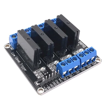 

5V 4 Channel Solid State Relay Module with Resistive Fuse Low Level Trigger for Arduino