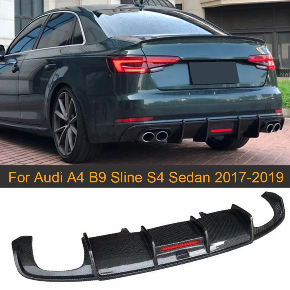Автомобильный диффузор заднего бампера спойлер для Audi A4 B9 Sline S4 Sedan 2017 2019