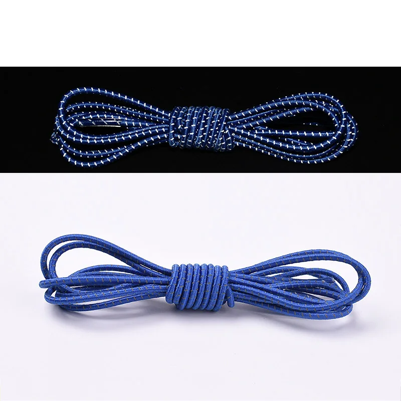 royal blue 1 пара 105 см круглых светоотражающих ботинок бегуна шнурки модные унисекс безопасности светящиеся шнурки спортивные баскетбольные кроссовки кружева горячая распродажа - Цвет: royal blue