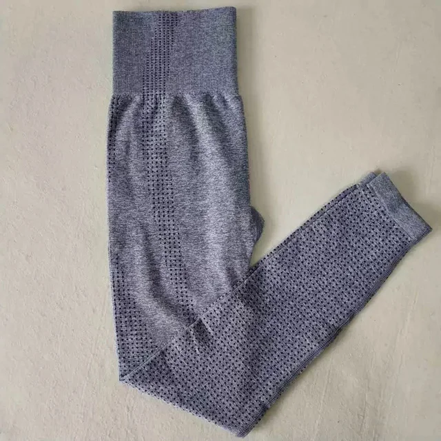 Blue gray Pants Бесшовный Женский Набор для йоги из 2 предметов, одежда для фитнеса, леггинсы+ укороченные рубашки, спортивный костюм, женский спортивный костюм с длинными рукавами, спортивная одежда - Цвет: Blue gray Pants