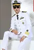 Autumen Seaman Uniform Captain Yacht Uniform Suit Men White US Officer Include Accessories 1