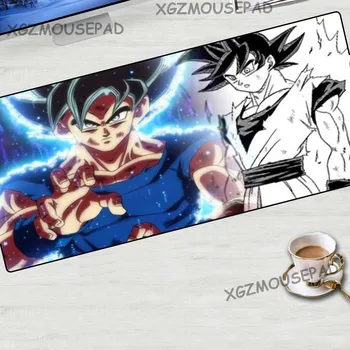 

XGZ Japanese Popular Anime Large Mouse Pad Lock Egde Dragon Ball HD Sketch Computer Table Mat Fabric Non-slip Rubber 900x400mm