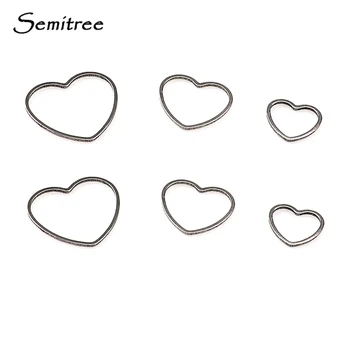 

Semitree 50pcs Heart Charms Earring Findings Necklace Charm Pendant DIY Jewelry Accessories Handicraft Earrings Making Supplies