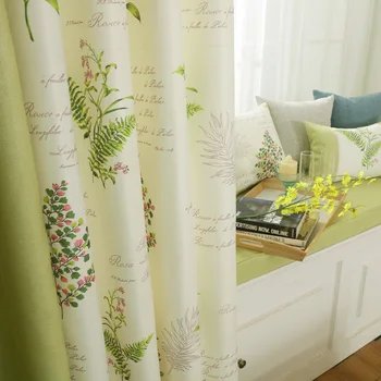 

Customizable Korean Style Pastoral Style Fresh Customized Curtain Window Screen Tatami Bay Window Finished Product Bright