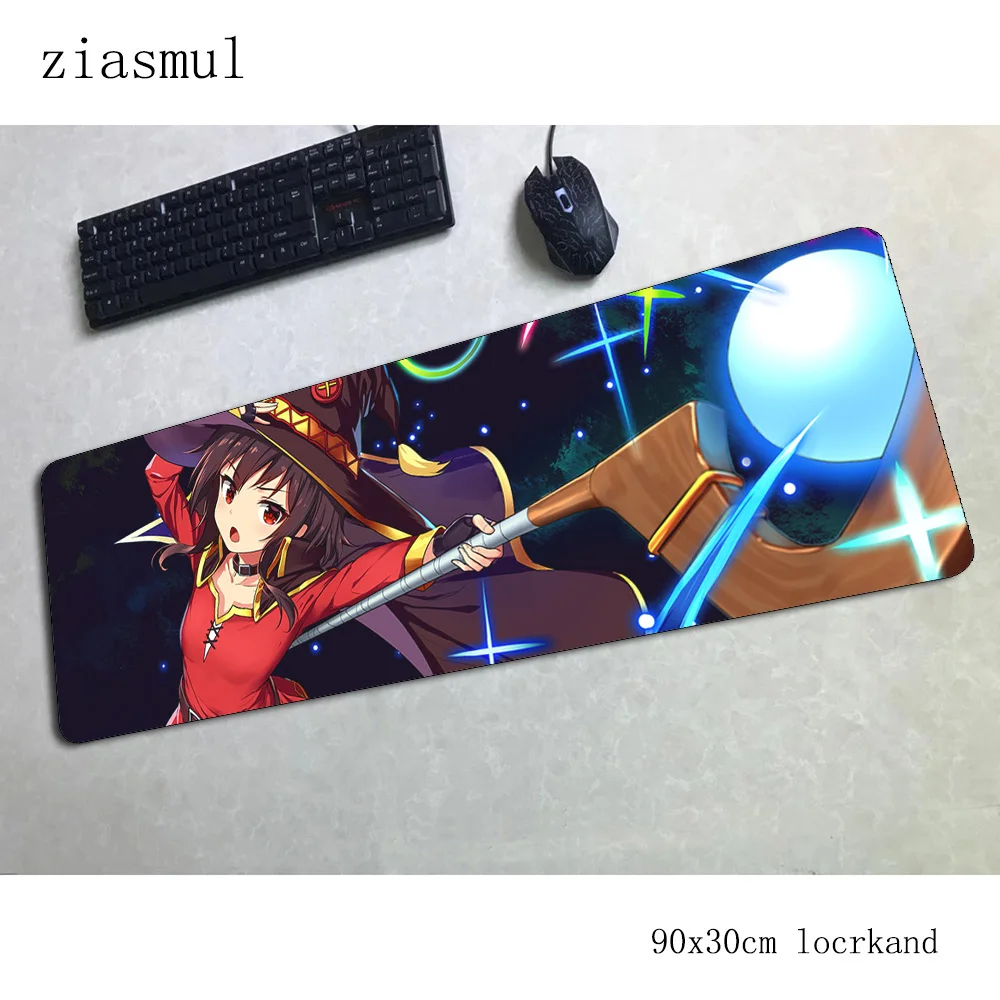 Коврик для мыши megumin 900x300x3 мм профессиональные игровые коврики для мыши геймер инди-поп персонализированные коврики для мыши Клавиатура ПК pad