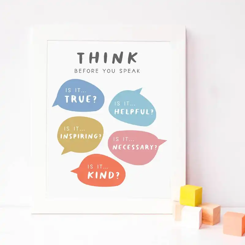 Sinif Dekor Kurallari Isareti Baski Once Hoparlor Dusunuyorum