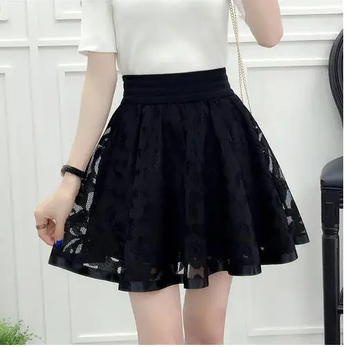 

Black Tulle Skirt Belly Dance Girl High Waist Skirt Cute School Skirt Saia Feminina 2019 Puff Mesh Skirts Womens LJ879