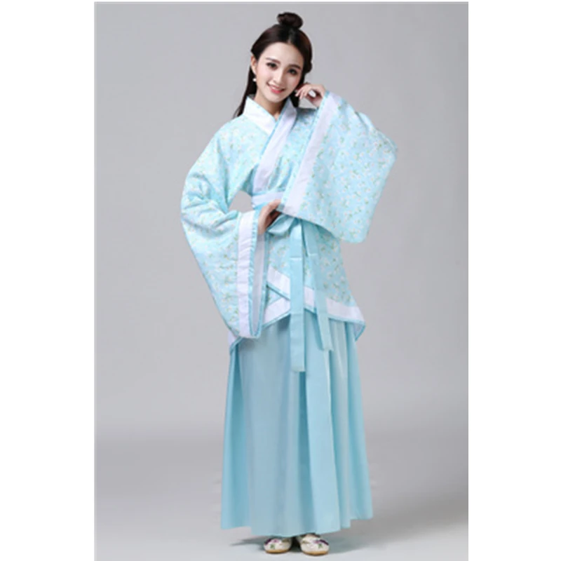 Китайский традиционный новогодний женский костюм для выступлений Hanfu, 14 цветов, Женский праздничный костюм в стиле Тан, платье Чонсам для девочек, ретро костюмы - Цвет: Color5