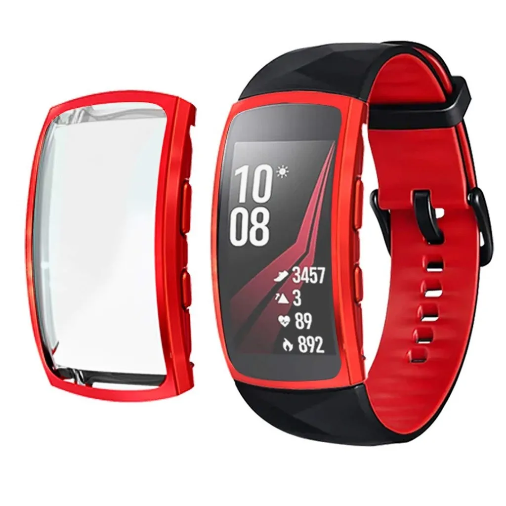 1 x Ultra Thin TPU Case Cover for Sanmsung Gear fit 2 pro Clear TPU Protective Watch Case Cover Shell For Sanmsung smart watch