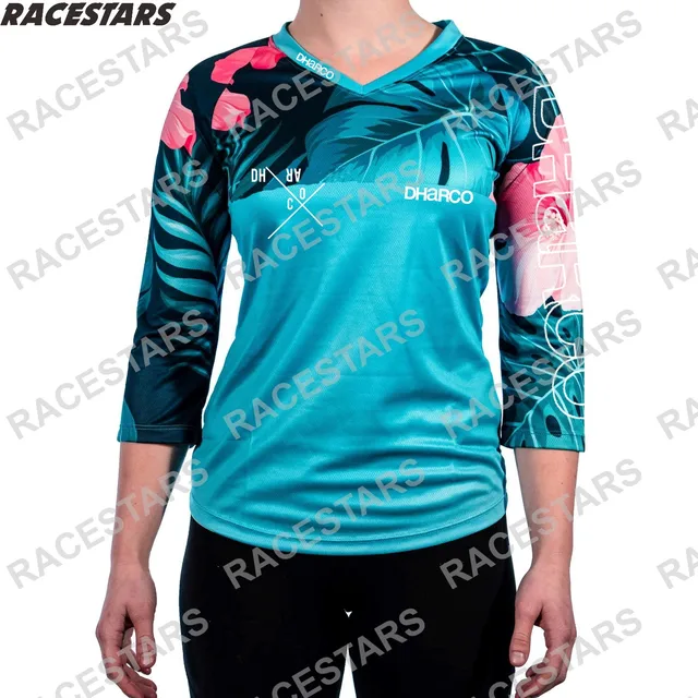 DHARCO Motorcycle Jersey Motocross Gear Women Downhill Jerseys Ladies Mountain Bike MTB Shirts Offroad DH Sportwear Clothing MX 8