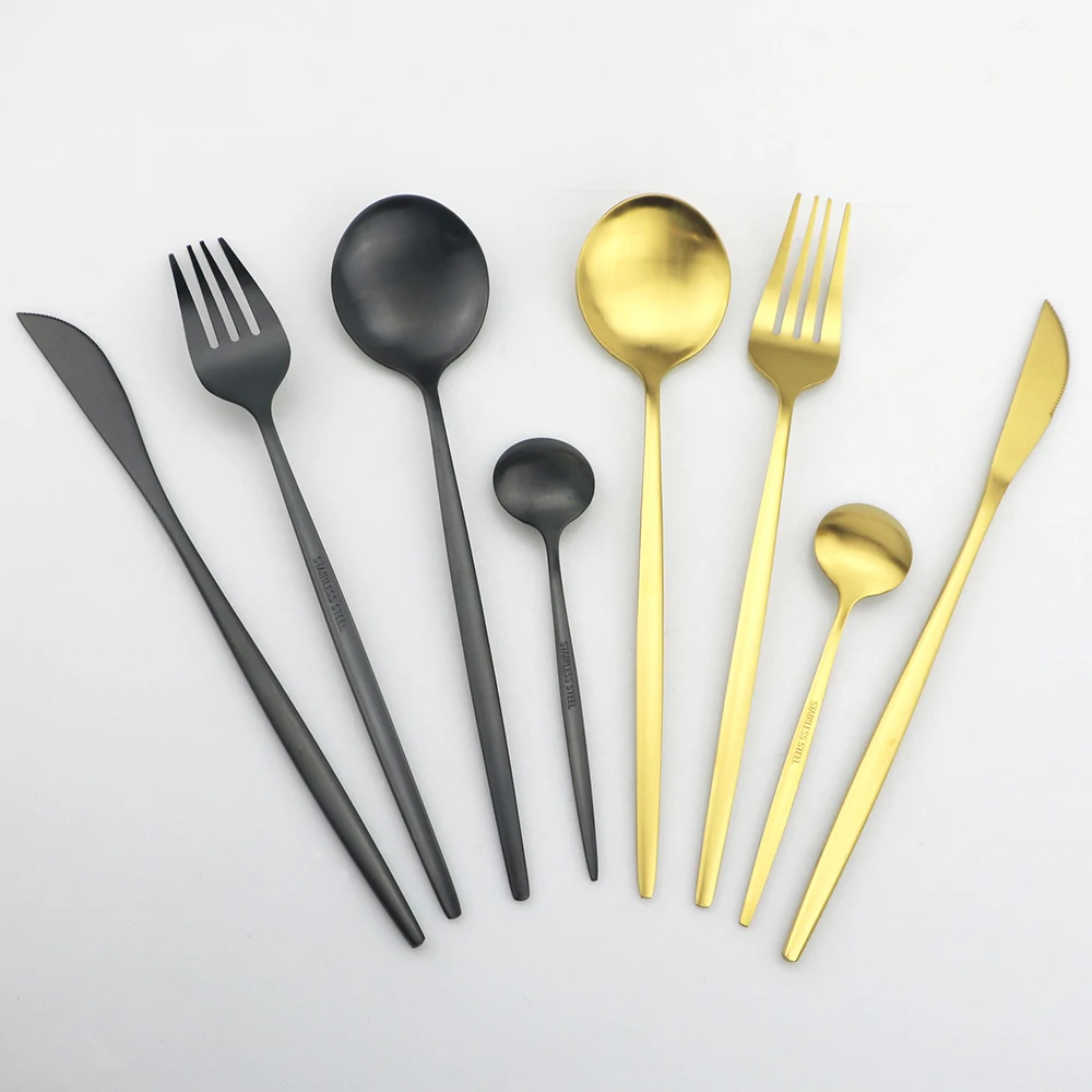 Набор столовых приборов из белого золота 30 шт. набор посуды нержавеющей стали