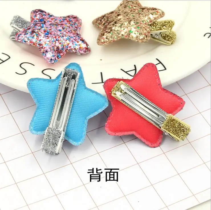 2 шт. Корейская версия ярко розовой шпильки с пятиконечной звездой детская