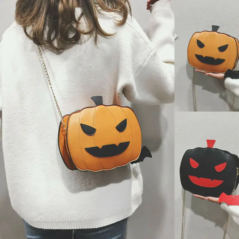 

1PC Women Pumpkin Cross Body Messenger Bag Shoulder Bags Demon Tote Satchel Handbag creative women bag gift