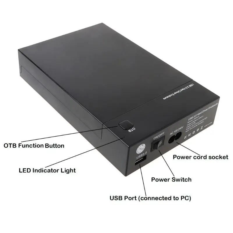 OOTDTY USB3.0 до 2," 3,5" SATA жесткий диск Внешний корпус SSD HDD диск Caddy