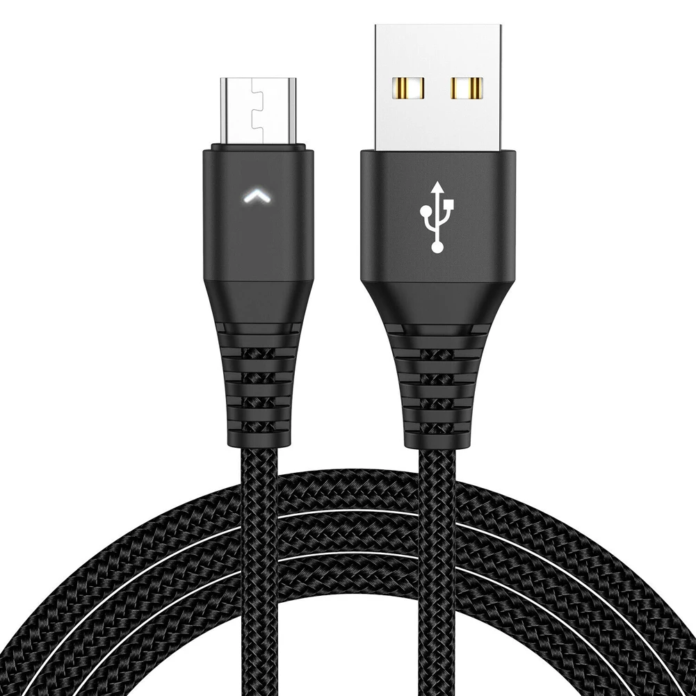 Black Micro USB Плетеный USB B type C кабель для синхронизации данных и зарядки для huawei Samaung Android телефонный кабель - Цвет: Black Micro USB