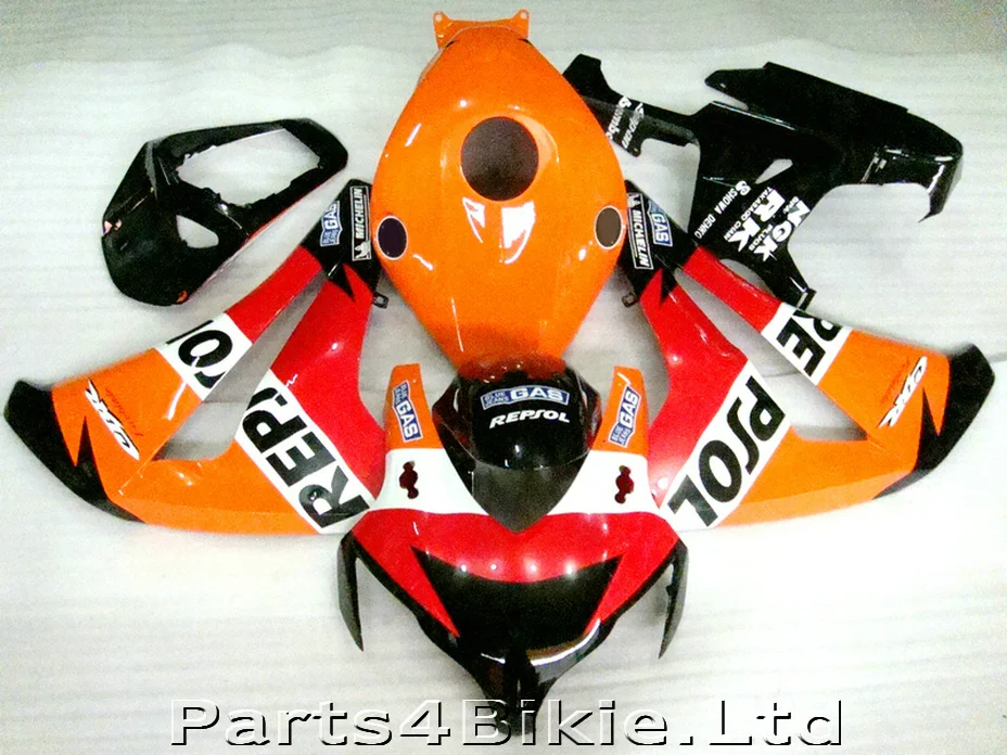 OEM горячая обтекатель комплект Подходит для Honda CBR1000RR 08 09 10 11 оранжевые черные обтекатели комплект CBR 1000RR 2008-2011 SB15