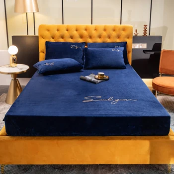 

Polyester Fibre Singleton Antislip Fixed Bedspread Mattress Cover Dustproof Protect Solid And Durable Fitted Bedding Sheet