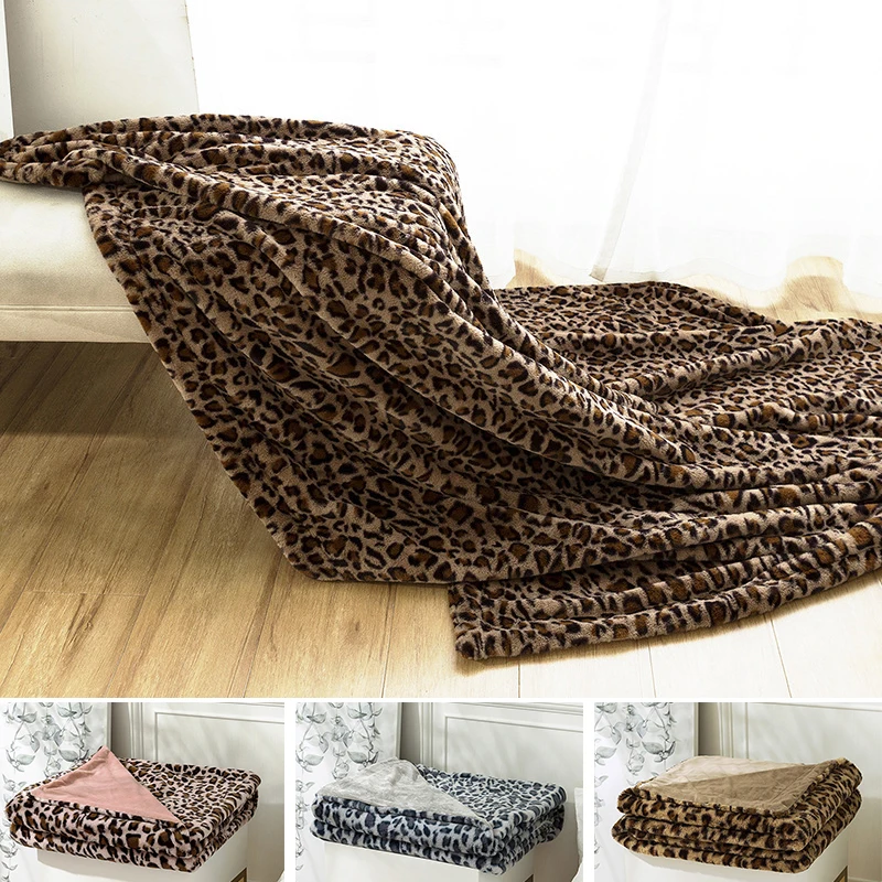 

Soft Fur Throw Blanket on the Couch Long Shaggy Fuzzy Fur Faux Bed Sofa Blankets Warm Cozy Double Layer Fleece Bed Faux Blanket