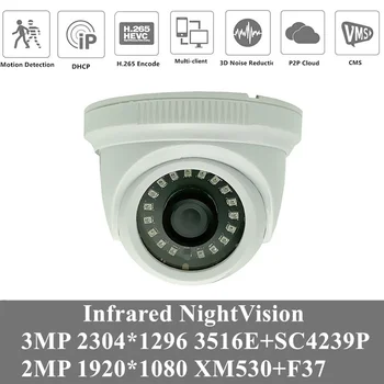 

4PCS 3MP 2MP IP Ceiling Dome Camera 2304*1296 3516EV200+SC4239P 1080P H.265 IR-Cut Onvif P2P CMS XMEYE RTSP Motion Detection