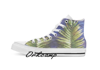 

Woodland Fern Custom Casual High Top lace-up Canvas shoes sneakers Drop shipping