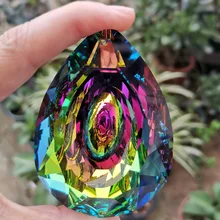 76 мм AB Хрустальная Призма Suncatcher подвесное украшение подвески части люстры для дома Свадебные оконные фигурки DIY рождественские украшения 76 мм AB Хрустальная Призма Suncatcher подвесное украшение подвески части люстры для дома Свадебные оконные фигурки DIY рождественские украшения