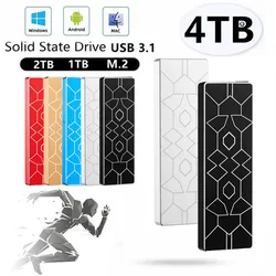 Nouveau Mini disque dur SSD de 4 to, 2 to, 1 to, en alliage d'aluminium, Type C, résistant aux chocs, vitesse de Transmission hd 