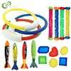 Diving Torpedo Rocket Throwing Toys Pool Diving Game Summer Torpedo Robber Child Underwater Diving Stick Water Toy 18-22pcs 1