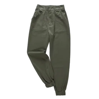 

Fashion Women Army Green Pants High Waist Trousers Joggers Women Cardo Pants Women Ankle Length Pants Female Trousers