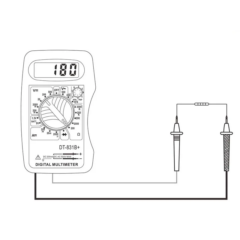 DT831B Digital Multimeter Clamp Meter Portable Pocket voltmeter ammeterMultimeter Tester Modern Current Capacitance Tester