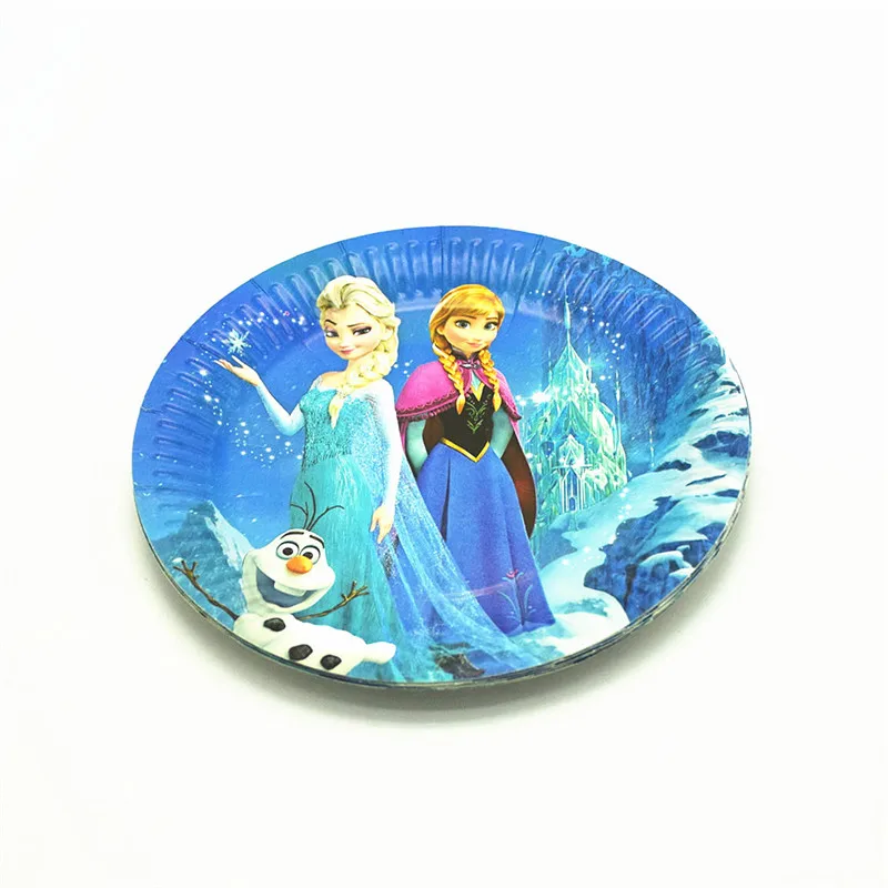 61 шт./лот Снежная королева замороженная Анна одноразовые столовые приборы чашки