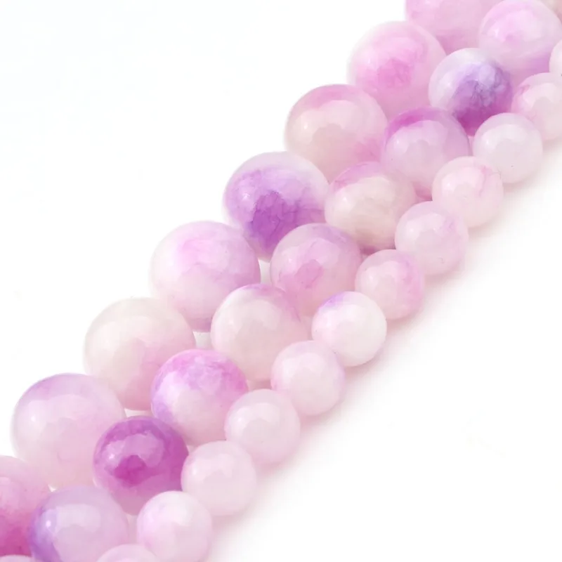 6 8 10 мм белый фиолетовый персидский нефрит натуральный камень бусины для изготовления украшений вручную подарок DIY браслет ожерелье 15 дюймов