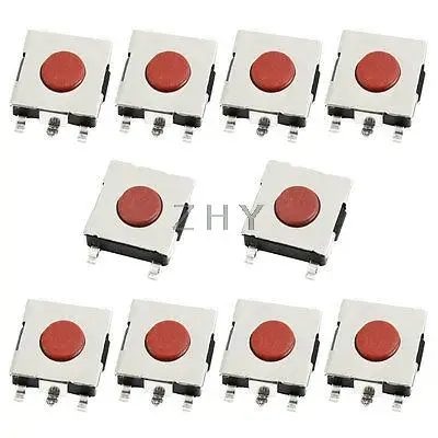 

10 Pcs 6x6x2.5mm PCB Momentary Tact Push Button Switch 4 Pin SMD