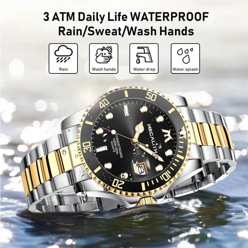 2021 MEGALITH Design classico orologi moda uomo sport orologio al quarzo  uomo acciaio inossidabile luminoso orologio da uomo impermeabile con  scatola - AliExpress Watches
