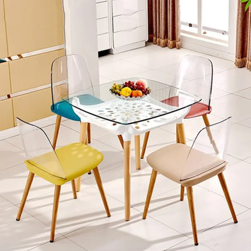 Modern Creative Restaurant Dining Chair Minimalism Art Transparent Chair Office Meeting Chair Home Study Learning Lounge Chair