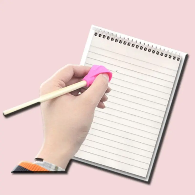 6 шт., два-держатель, силиконовый держатель для карандашей для малышей, Обучающие инструменты для письма, Письменная ручка