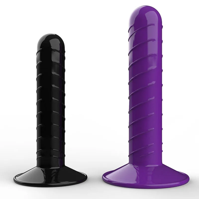 

Soft TPR Anal Dildo Plug Adult Erotic Suction Cup Dildo Black/Puple Butt Plug Sex Toys For Woman Men Buttplug Anal Dilator