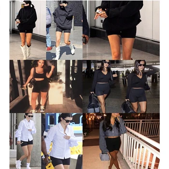 Gym Sports Shorts Women Skin Black Color Tights Woman Leggings Biker Yoga Shorts Fitness Cycling Women Workout Gym Shorts 4