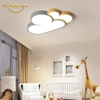 

Double Cloud Shaped LED Ceiling Lights With Remote Control Grey Ceiling Lamp For Living Room Kids Bedroom Lighting Fixtures