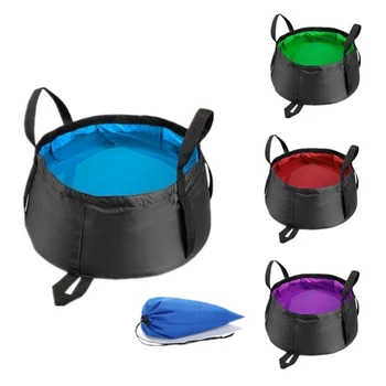 

8.5L Outdoor Hiking Camping Folding Washing Basin Bucket Portable Water Pot