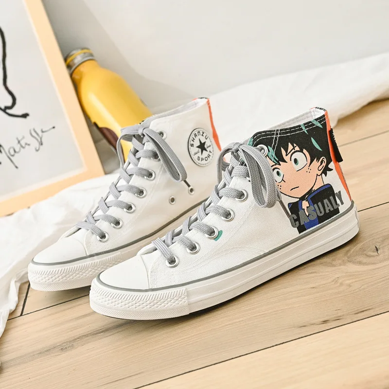 

Trendy Shoes New Style Hong Kong Style Hight-top Canvas Shoes Women's Korean-style Versatile Uizzang2019 Summer Students Cloth S