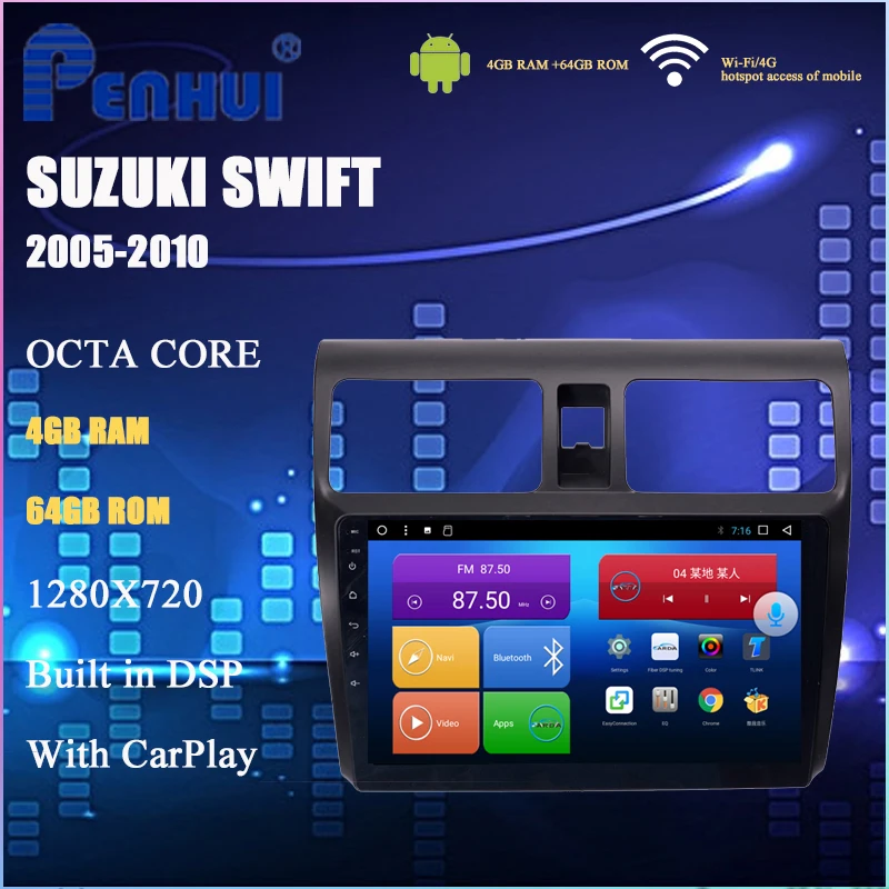 Автомобильный DVD для Suzuki Swift ( 2005-2010) Радио Мультимедиа Видео плеер навигация GPS
