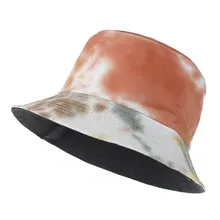 Окрашенная шляпа-ведро с галстуком, женская и Мужская парусиновая Двусторонняя летняя шляпа Woamn, Повседневная Удобная уличная шляпа от солнца, шапка chapeu feminino