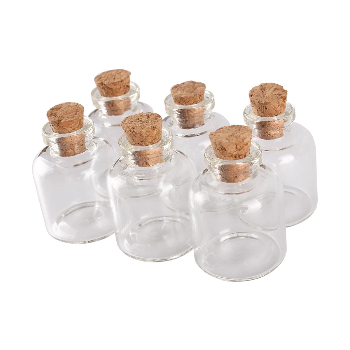 wholesale 100 pieces 4ml 22*28mm Glass Bottles with Cork Stopper Mini Glass Jars Glass Vials for DIY Crafts Gift 5