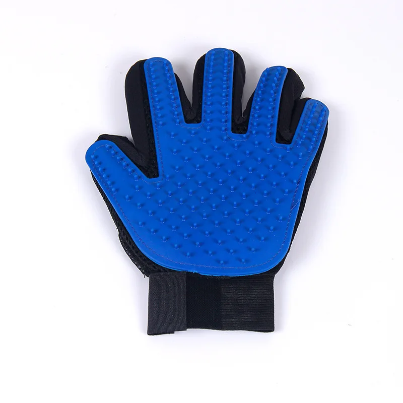 blue left Перчатка для ухода за кошками щетка для удаления волос щетка для ухода за собакой перчатка расческа для кошек кисточка для удаления волос товары для ухода за домашними животными - Цвет: blue left