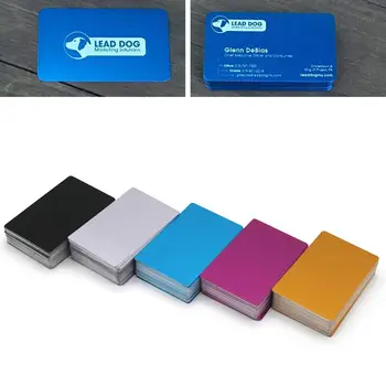 

100Pcs Blank Engraved DIY Custom Metal Smooth Business Visiting Name Cards Aluminium Alloy Business Card Display