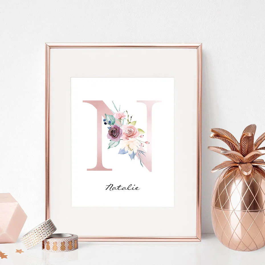 floral nursery wall art