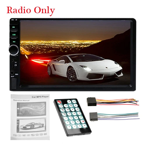AMPrime 7018B двойной 2 Din Автомобильный видео плеер 7 ''сенсорный экран мультимедийный плеер MP5 плеер USB FM Bluetooth с камерой заднего вида - Цвет: Car Radio Only